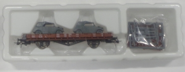 H0 mili D DR Rungenwagen bel. 2A, Ep.II, braun VW Kübel, etc.................................