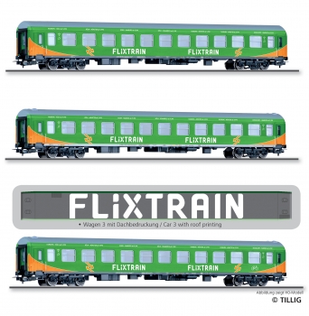 TT D PRI Reisezugwagen-Set 3x 4A Ep.VI Flixtrain, etc.........................................................................................................