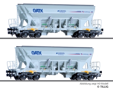 TT D PRI Selbstentladewagen-Set 2x 4A Ep.VI GATX, etc....................................................................................................
