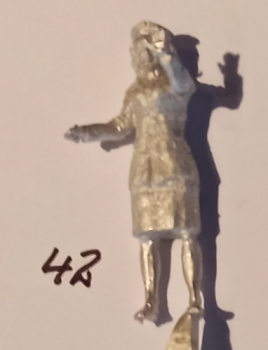 0 Figur WM Unbem., Eisenbahnerin Straßensperrung, H=40mm, etc......................................................................................