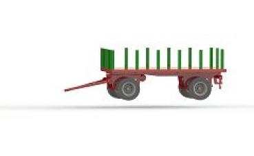 H0 D LKW- Anhänger BS Rungenwagen, grün- rot, 2A, etc...........................
