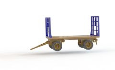 H0 LKW BS Anhänger Strohtransportwagen 2A, Blau- orange, etc..............................