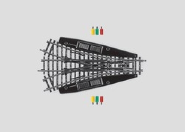 H0 Gleismaterial K Gleis Symmetrische Dreiwegeweiche 22°, L= 168,9mm, R 424,6mm, etc...................................