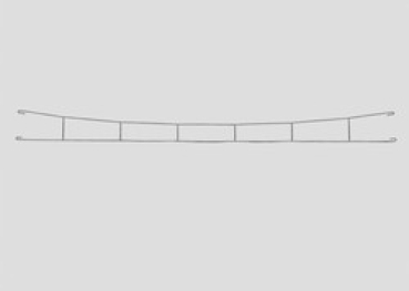 H0 Oberleitungsfahrdraht 252,7mm 5x