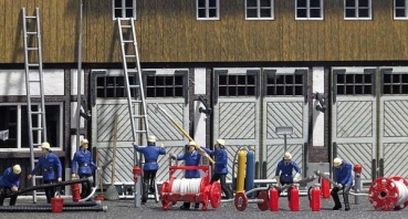 H0 Ausschmückung BS Feuerwehr- Zubehör " Basic ", Leitern, Hydranten, Werkzeug, Besen, Kanister, etc........