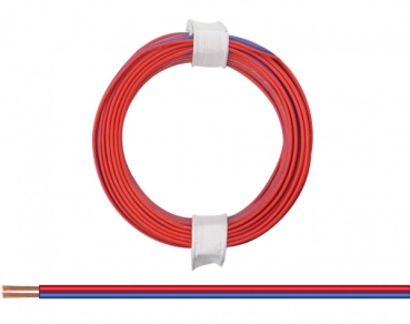 Litze  Zwillingslitze 2x 0,08mm² Ring 5m, rot/ blau, etc...............................................................................