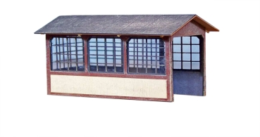 TT Bahngebäude BS Treppenabgang Holzfassade, 51x 27,5x 22mm, etc..............................................