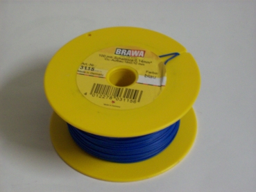 elektro Litze, 0,14mm², 100m, Ring, 3A, blau
