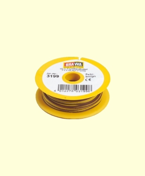 elektro Flachbandlitze, 0,1mm², Ring, 10m, 1,5A, braun- gelb