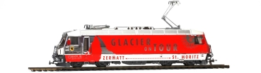 H0m Bahnfahrzeuge CH RhB Elektrolokomotive Ge 4/ 4 III 651 , Ep.V,  Werbelokomotive " Glacier on Tour ", etc............................................................