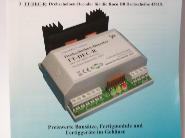 Drehscheiben- Decoder TT DEC R G Drehscheibendecoder Fertigmodul auch für Roco 42615, etc...............................................................