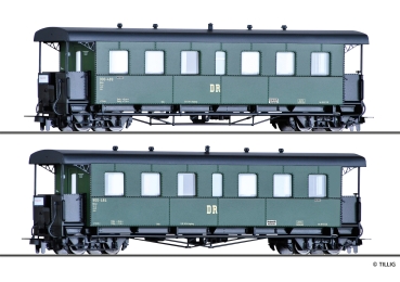 H0m D DR Personenwagen-Set 2x 16A Ep.III