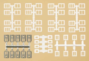 H0 TT N Fenster und Türen für Industriegebäude