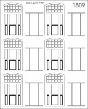 H0 Gebäude BS Haustüren St.6x, 18,5x 32,5mm, D= 0,3mm, etc.......................................................