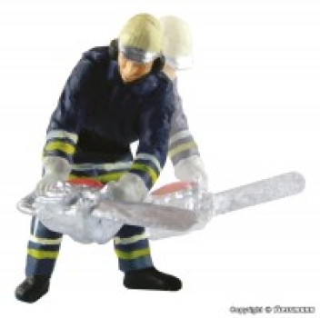 H0 Figur Feuerwehrmann mit kettensäge, ET=39mm, etc.............................................................................