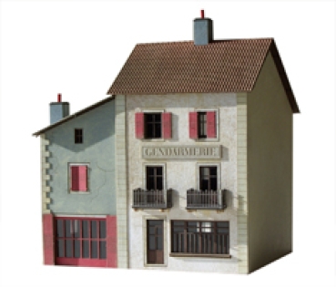 N F Gebäude BS Gendamerie mit Garage ,  49x 65x 82mm, Garage 32x 49x 60mm, etc............................................................................