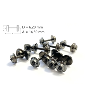 N Ersatzteile Arnold Achsen St 10x, D= 6,2mm, A=Spitze- Spitze, 14.50mm, etc....................................................................................