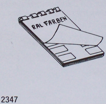 RAL Karte des Farbregisters 840 HR F14 Sicherh.und Verkehrsfarbe