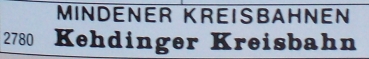 0 Bahnausstattung D PRI BS Beschriftungssatz Kehdinger Kreisbahn, Mindener Kreisbahn, etc.........................................................