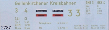 0 Bahnausstattung BS Schiebebildersatz für 2- und 4 achsige  GKB- Personenwagen