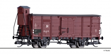 TT D DR Güterwagen ged.  mit Bremserhaus, 2A, Ep.III, etc..................................................................................................