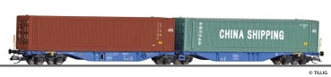TT D PRI Containertragwagen 12A Ep.VI ACTS beladen mit 2 Containern, etc.....................................................................