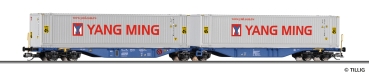 TT D ITL Containertragwagen 6A Ep.VI beladen mit 2 Containern etc.................................................................................