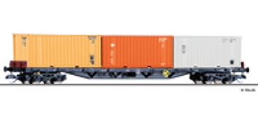 TT D DR Containertragwagen 4A Ep.IV bel. mit 3 Containern, etc.........................................................