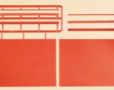 H0 Ziegelmauer mit Zahnfriesvar. 2x