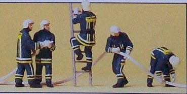 H0 Figur Feuerwehrmänner in Einsatzkleidung