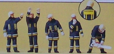 H0 Figur Feuerwehrmänner in Einsatzkleidung