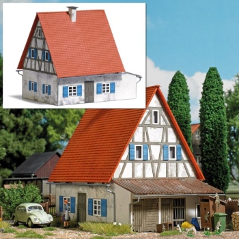 H0 Gebäude BS Wohnhaus mit Fachwerk, alt, 122x 86x 106mm, etc...........................................................