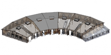 H0 Bahngebäude BS Ergänzungs- Set Ringlokschuppen, 15°, Ep.III- VI, 2ständig, mit Montagegruben, etc..................................................