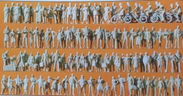 H0 Figur Reisende und Passanten 120x unbemalt etc......................................................................................