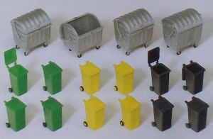 H0 Ausschmückung BS Müllcontainer Mülltonnen etc..........................................................................................................