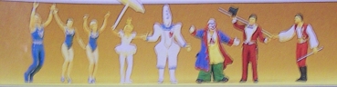 H0 Figur Zirkusdirektor Clowns Dompteur und andere Artisten etc................................................................................................................................
