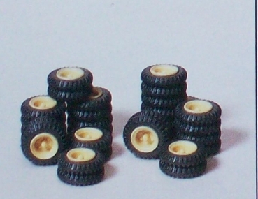 H0 Ausschmückung Räder Set 16x elfenbein