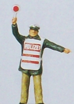 H0 Figur Polizist mit Warnweste