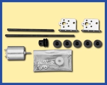 elektro Kleinmotoren- Getriebe BS Getriebemotor Motor,  Welle St. 2x,  Zahnräder St.7x,  Scheiben div., bei 3V- 32U/ min., etc.........................................................................