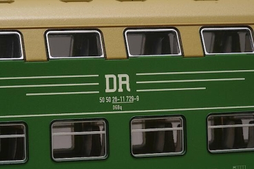TT D DR Doppelstockmittelwagen Kl.2, 4A, Ep.III, grün