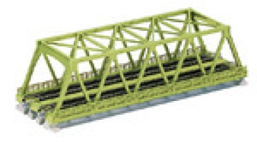 N Brücke Kato ( 20 439 ),Kastenbrücke. grün,  2-gl. mit Gleisen 248 mm, etc....................................................