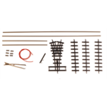 Halling Ersatzteile BS Y- Weiche für Zahnradbahn, 15,3°, H0n3z, R0 353mm, stromleitende metall- Weichenzunge, etc........................