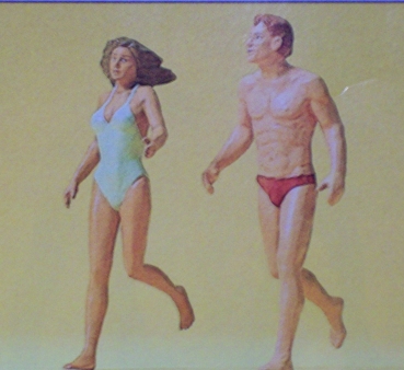 G Figur Laufendes Paar am Strand etc.............................................................................................................................................................................................