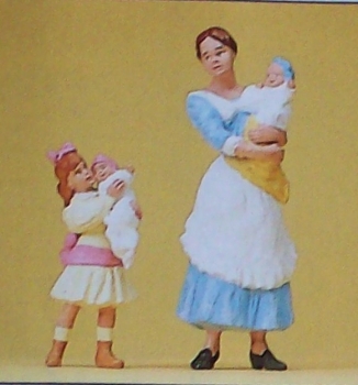 G Figur Kindermädchen mit Kindern
