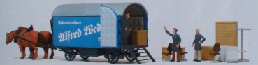 H0 Ausschmückung Möbbelwagen 2Pferde Figuren etc..........................................................................................................................................................................