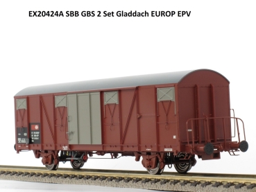 H0 CH SBB Güterwagen ged., Gbs Nr.2, 2A Ep.V, Federpuffer, Europ