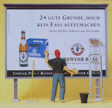 G Figur Ausschmückung Plakattafel Zubehör Plakatkleber