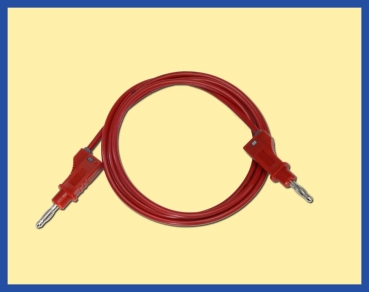 elektro Messkabel Zubehör Meßleitung 1m, Bananestecker mit Lamellenkontakt 4mm, 0,75mm², stabelbar, 12A,  rot, etc........................................................................