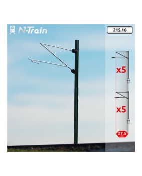 N D DB Oberleitung H- Profilmasten mit Re160 Ausleger- Set- L,   St.10x, etc.................