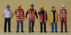 H0 Figur Arbeiter mit Warnweste